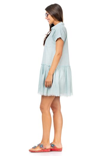 ROBE UNIE 100% COTON IC5202V_BABYBLUE 2