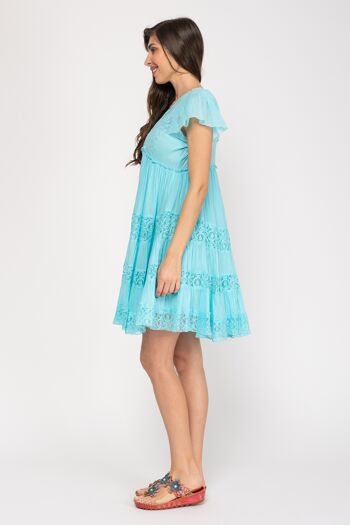 ROBE UNIE BRODÉE 80% COTON 20% NYLON IC7139V_BABYBLUE 2