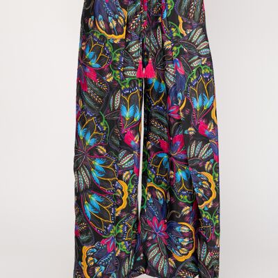 100% POLYESTER PRINTED TROUSERS LI7540P_BLACK