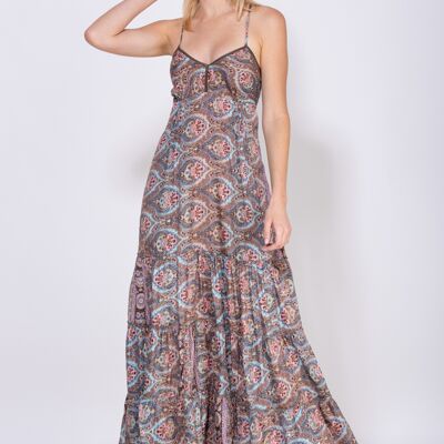 100% POLYESTER PRINTED DRESS LI7630V_GRAY