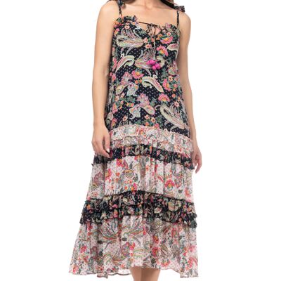 100% VISCOSE PRINTED DRESS PR5632V_UNICO