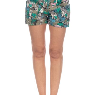 BEDRUCKTE SHORTS 100 % BAUMWOLLE PR5680S_KAKI