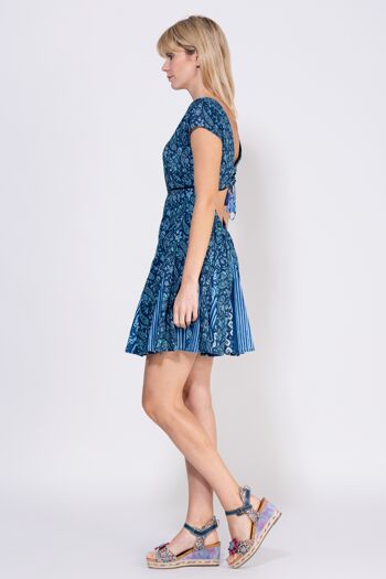 ROBE IMPRIMÉ 100% COTON PR7696V_BLUE 2