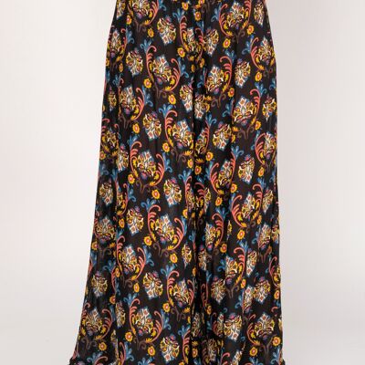 PRINTED 100% VISCOSE TROUSERS PR7840P_BLACK