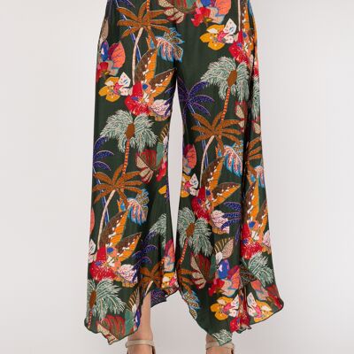 100% POLYESTER PRINTED TROUSERS U7435P_KAKI