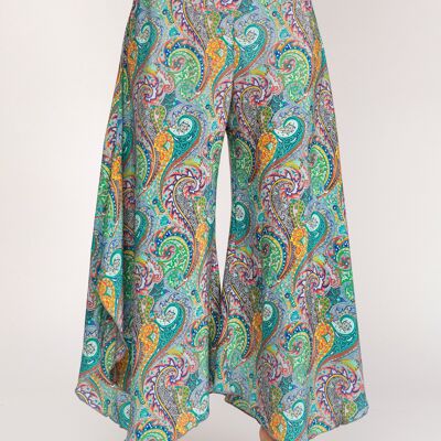 100% POLYESTER PRINTED TROUSERS U7436P_GRAY