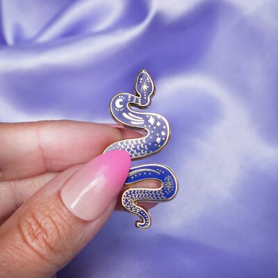 Pin's Serpent bleu