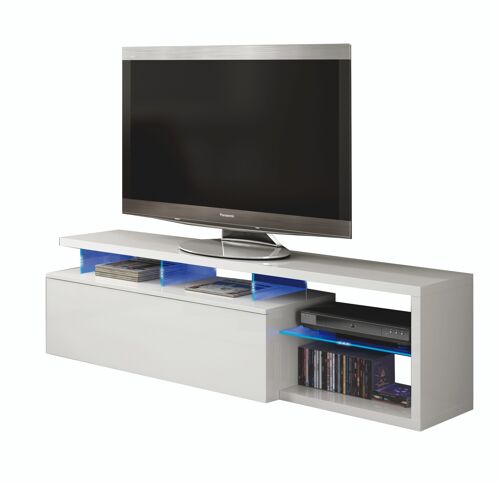 Mueble TV con luces Led Tech - Blanco Brillo