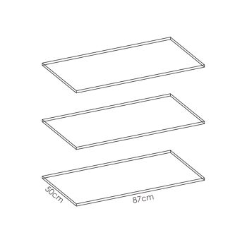 Lot de 3 étagères blanches pour armoire Slide 180 cm 3