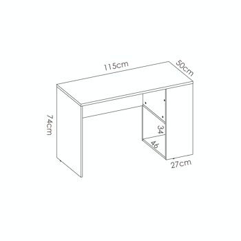 Table Bureau Chic - Blanc 3