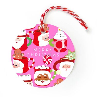 Gift tags Christmas mugs