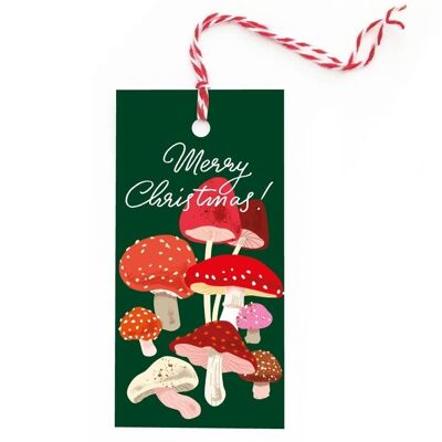 Christmas mushrooms tags