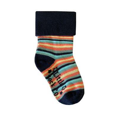 Rutschfeste Stay-On-Socken mit Smarty-Streifen