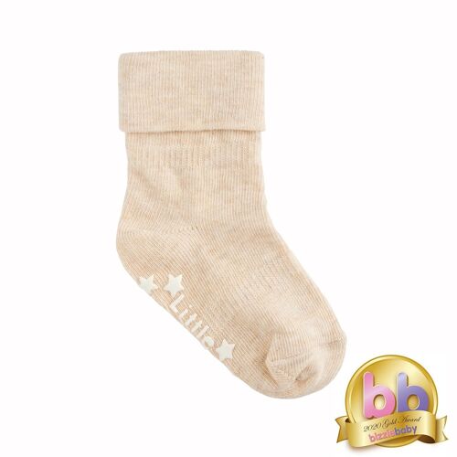 Non-Slip Stay On Socks in Oatmeal