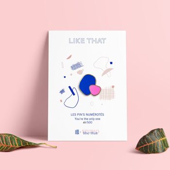 Pin's - Like That - Abstrait Rose et Bleu  -  On The Other Fish x Studio Like That 1