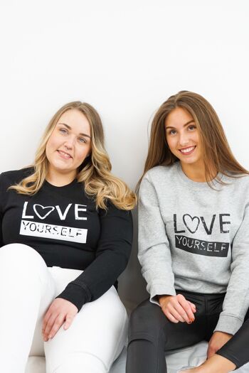 Love Yourself - Pull gris 1