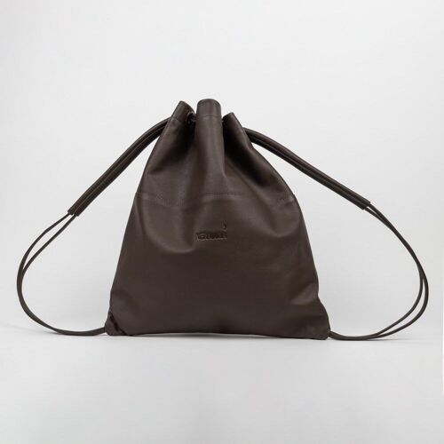 NATURAL LEATHER PURSE BACKPACK GROUND