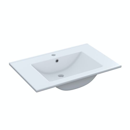 Lavabo de cerámica de 60 x 45 cm - Blanco