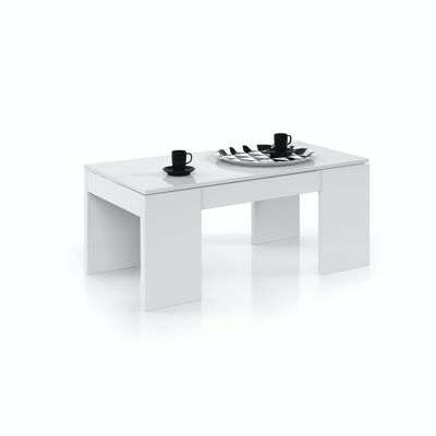 Mesa de centro elevable Flow Blanco Brillo