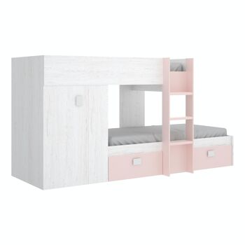 Groe Youth Train Bed - Blanc Arctique - Rose