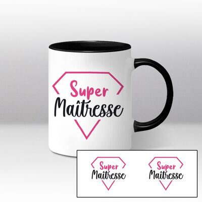 Mug Blanc et Noir, super maîtresse