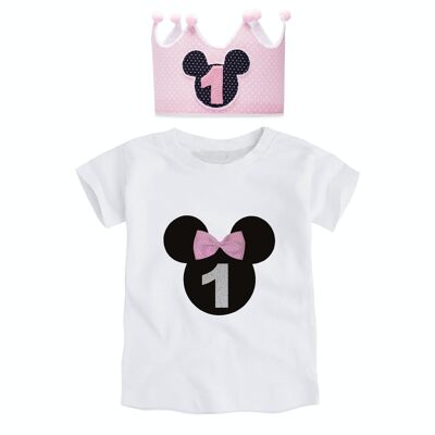 Set compleanno bambina “Topolino rosa” 2 pezzi