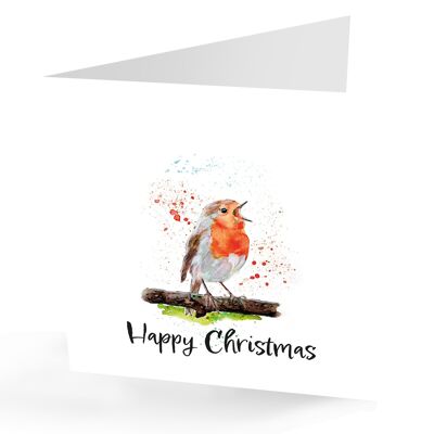 Cartolina d'auguri di Natale Robin