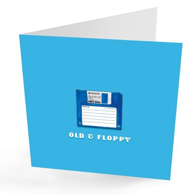 Carta floppy disk retrò divertente (qualsiasi occasione)