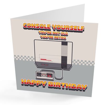 Gaming Console Fun Retro Birthday Card