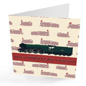 Carte de train de Noël (Flying Scotsman) 1