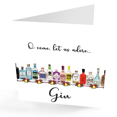 Spaß-Gin-Weihnachtskarte