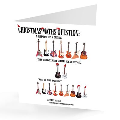 Divertida Tarjeta de Navidad de Guitarras Divertidas