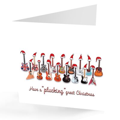 Cartolina di Natale divertente chitarre