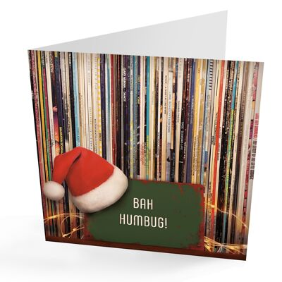 Carte de Noël Fun 'Grumpy' Albums Vinyle