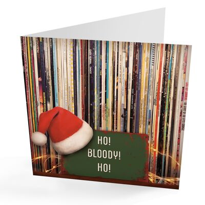 Lustige Vinyl-Alben Weihnachtskarte