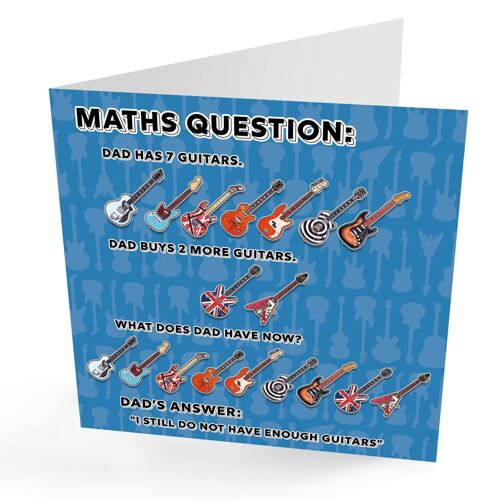 Funny Question Any Occasion Dad Guitar Card