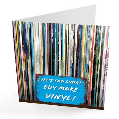 Carte d'albums vinyle "La vie est trop courte"