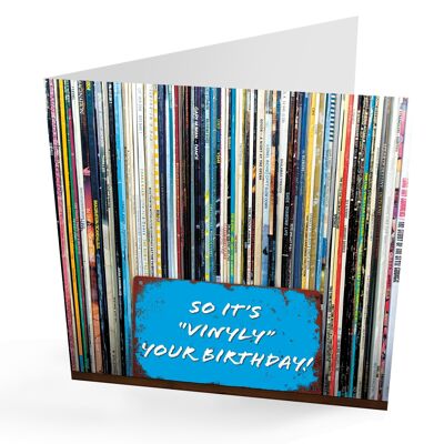 Alles Gute zum Geburtstag-Vinyl-Alben-Karte