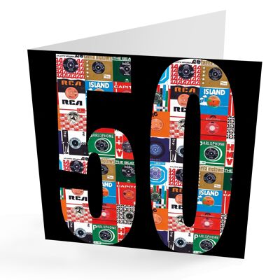 Carte de disques vinyle 50e anniversaire