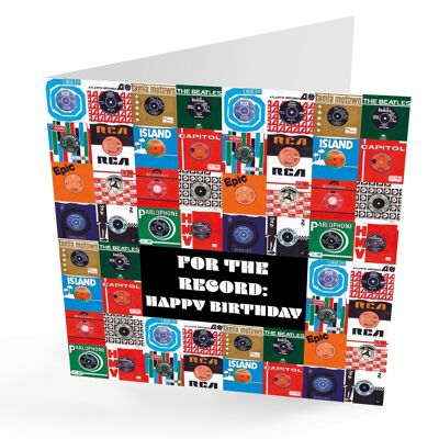 Spaß alles Gute zum Geburtstag Vinyl-Schallplatten-Karte