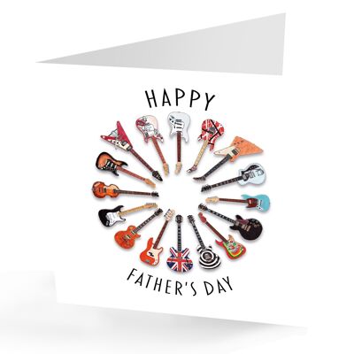 Famosa guitarra Tarjeta del feliz día del padre