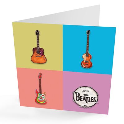 Biglietto di compleanno per chitarre dei Beatles o biglietto di auguri per qualsiasi occasione