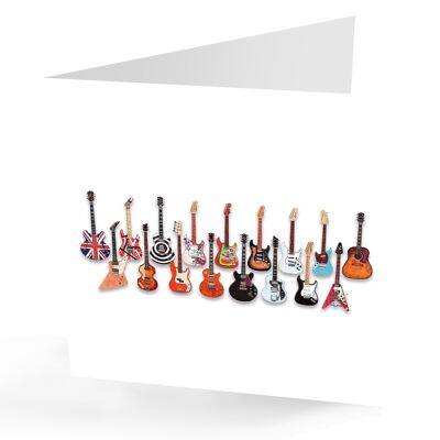 Tarjeta Guitarras, Guitarras, Guitarras, Cualquier Ocasión Guitarras