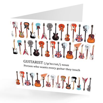 Fun Dictionary 'Définition' Carte de guitares pour toutes les occasions