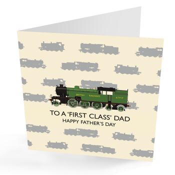 Carte de fête des pères First Class Dad' Train 1