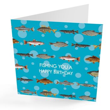 Vous pêcher un Joyeux Anniversaire Carte d'anniversaire de pêche 1
