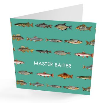Carte de pêcheur drôle de Master Baiter 1