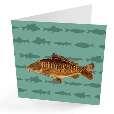 Tarjeta Carpa Espejo Cualquier Ocasión Tarjeta Pesca