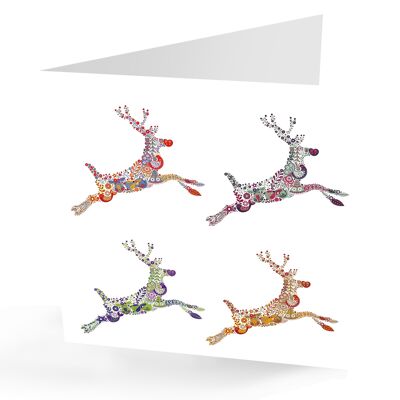 Carte de Noël Scandi Reindeer 4 images