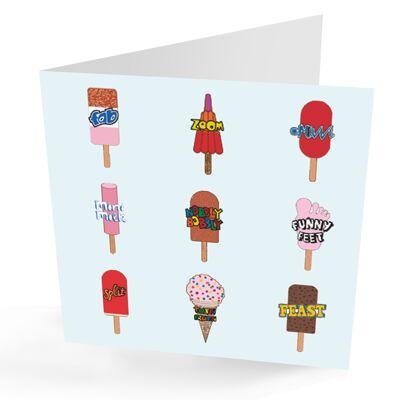 Retro Ice Lolly Card. Any Occasion